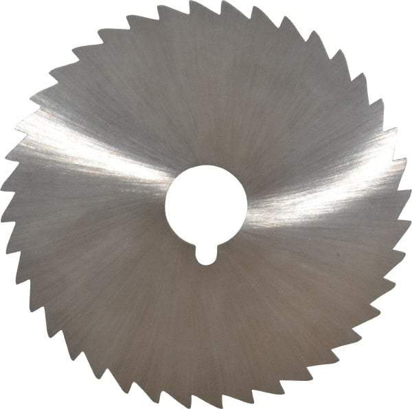 Made in USA - 5" Diam x 3/32" Blade Thickness x 1" Arbor Hole Diam, 40 Tooth Slitting and Slotting Saw - Arbor Connection, Right Hand, Uncoated, High Speed Steel, Concave Ground, Contains Keyway - All Tool & Supply