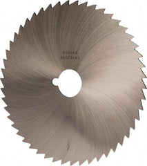 Made in USA - 6" Diam x 1/16" Blade Thickness x 1" Arbor Hole Diam, 50 Tooth Slitting and Slotting Saw - Arbor Connection, Right Hand, Uncoated, High Speed Steel, Concave Ground, Contains Keyway - All Tool & Supply