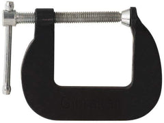 Gibraltar - Light-Duty 1" Max Opening, 1-1/2" Throat Depth, Cast Iron Standard C-Clamp - 500 Lb Capacity, 0" Min Opening, Standard Throat Depth - All Tool & Supply