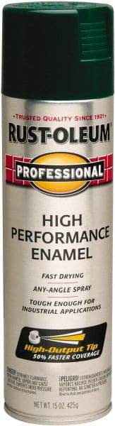 Rust-Oleum - Hunter Green, Gloss, Rust Proof Enamel Spray Paint - 14 Sq Ft per Can, 15 oz Container, Use on Multipurpose - All Tool & Supply