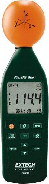 Extech - 8 Ghz Max, LCD Display, RF and EMF Meter - 9V Power Supply - All Tool & Supply