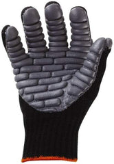 Ergodyne - Size XL (10) Cotton/Nylon Anti-Vibration/Impact Protection Work Gloves - For General Purpose, Uncoated, Elastic Band Cuff, Full Fingered, Black, Paired - All Tool & Supply