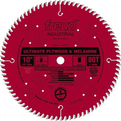 Freud - 10" Diam, 5/8" Arbor Hole Diam, 80 Tooth Wet & Dry Cut Saw Blade - Carbide-Tipped, Standard Round Arbor - All Tool & Supply