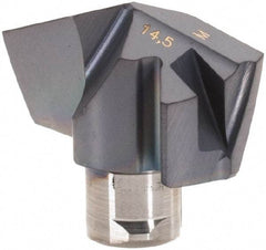 Iscar - Series ICM, 14.5mm Diam Grade IC908 140° Replaceable Drill Tip - Carbide, TiAlN Finish, 14 Seat Size - All Tool & Supply