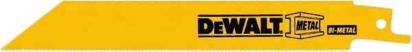 DeWALT - 4" Long x 3/4" Thick, Bi-Metal Reciprocating Saw Blade - Straight Profile, 18 TPI, Toothed Edge, Tang Shank - All Tool & Supply