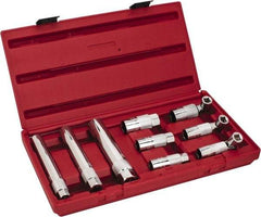 Proto - 10 Piece 3/8" Drive Chrome Finish Deep Well Socket Set - 6 Points, 9/16" to 13/16" Range, Inch Measurement Standard - All Tool & Supply