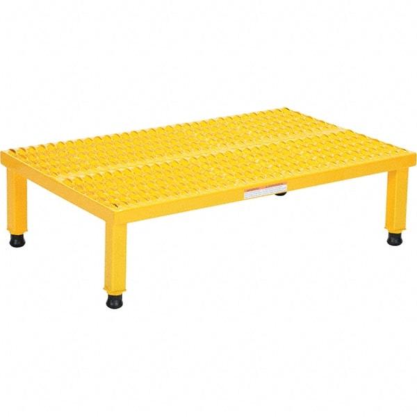 Vestil - 9" High x 24" Wide x 36" Deep, Yellow Step Stand - Steel, 500 Lb Capacity - All Tool & Supply