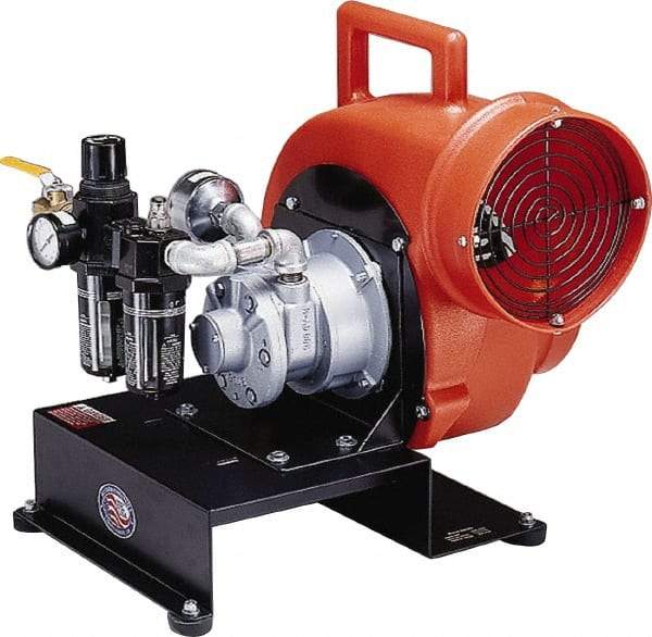 Allegro - 8" Inlet, Pneumatic Centrifugal Blower - 1,800 & 1,350 CFM (One 90° Bend), 1,700 CFM (Free Air) & 900 CFM (Two 90° Bends) - All Tool & Supply