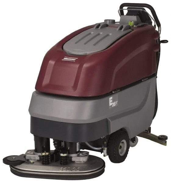 Minuteman - 26" Cleaning Width, Electric Floor Scrubber - 0.60 (Vacuum) & 0.75 (Brush) hp, 180 RPM, 65" Water Lift, 19 Gal Tank Capacity, Series E26 - All Tool & Supply