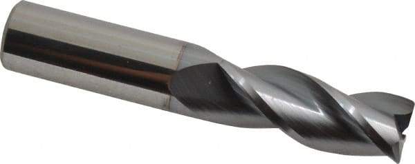 Accupro - 5/8", 3 Flute, Single End, Solid Carbide, 0.03" Corner Radius End Mill - 3-1/2" OAL, 35° Helix, Right Hand Flute, 1-5/8" LOC, Right Hand Cut - All Tool & Supply