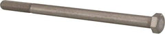 Value Collection - 1/2-13 UNC, 8" Length Under Head Hex Head Cap Screw - Partially Threaded, Grade 316 Stainless Steel, Uncoated, 3/4" Hex - All Tool & Supply