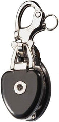 Ronstan - 3, 310 Lbs. Load Limit, Side Release Snatch Block - Single Sheave, 2 Inch Outside Diameter, Fibrous Rope, 5/8 Inch Diameter, Stainless Steel 316, Stainless Finish - All Tool & Supply