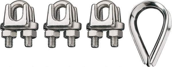 Ronstan - 5/8" Wire Rope Thimble Clip Kit - 316 Stainless Steel, Electropolished - All Tool & Supply