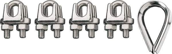 Ronstan - 3/4" Wire Rope Thimble Clip Kit - 316 Stainless Steel, Electropolished - All Tool & Supply