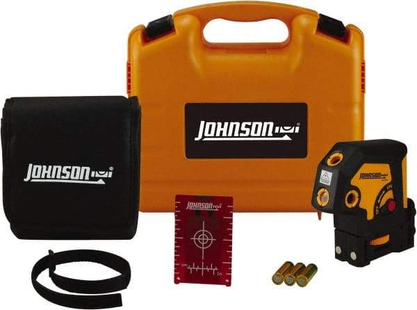 Johnson Level & Tool - 5 Beam 200' (Interior) Max Range Self Leveling Dot Laser Level - Red Beam, 1/8" at 50' Accuracy, 4-1/4" Long x 4-1/2" Wide x 2-1/2" High, Battery Included - All Tool & Supply