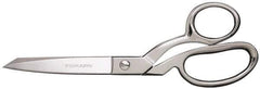 Fiskars - 3-1/2" LOC, 8-1/2" OAL Steel Scissors - Right Hand, Steel Bent Handle, For Fabrics, Textiles - All Tool & Supply