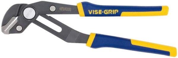 Irwin - 8" OAL, 1-3/4" Jaw Length, Groovelock Pliers - Serrated Jaw, Straight Head, ProTouch Handles - All Tool & Supply