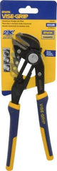 Irwin - 10" OAL, 2-1/4" Jaw Length, Groovelock Pliers - Serrated Jaw, Straight Head, ProTouch Handles - All Tool & Supply