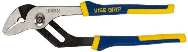 Irwin - 10" OAL, 2" Jaw Length, Groove Joint Pliers - Serrated Jaw, Straight Head, ProTouch Handles - All Tool & Supply