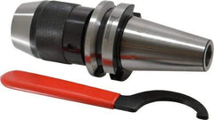 Interstate - BT40, 0 to 1/2" Capacity, Integral Shank Drill Chuck - Keyless, Taper Shank - Exact Industrial Supply