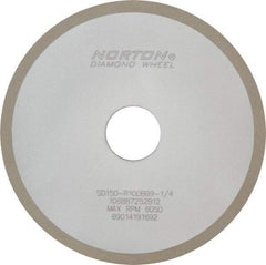 Norton - 6" Diam x 1-1/4" Hole x 1/4" Thick, 150 Grit Surface Grinding Wheel - Diamond, Type 1A1, Very Fine Grade, Resinoid Bond - All Tool & Supply