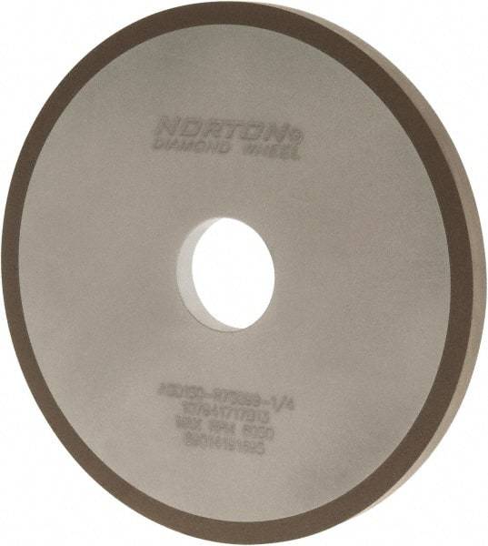 Norton - 6" Diam x 1-1/4" Hole x 3/8" Thick, 150 Grit Surface Grinding Wheel - Diamond, Type 1A1, Very Fine Grade, Resinoid Bond - All Tool & Supply