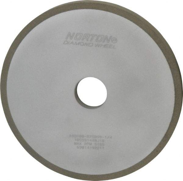 Norton - 7" Diam x 1-1/4" Hole x 1/2" Thick, 100 Grit Surface Grinding Wheel - Diamond, Type 1A1, Fine Grade, Resinoid Bond - All Tool & Supply