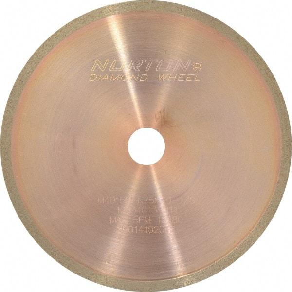 Norton - 4" Diam x 1/2" Hole, 150 Grit Surface Grinding Wheel - Diamond, Type 1A1R, Medium Grade - All Tool & Supply