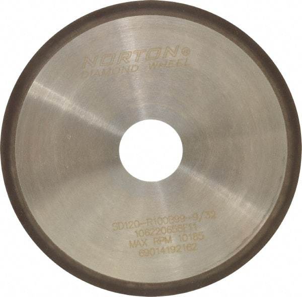 Norton - 6" Diam x 1-1/4" Hole, 120 Grit Surface Grinding Wheel - Diamond, Type 1A1R, Coarse Grade - All Tool & Supply