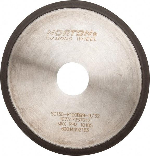 Norton - 6" Diam x 1-1/4" Hole, 150 Grit Surface Grinding Wheel - Diamond, Type 1A1R, Medium Grade - All Tool & Supply