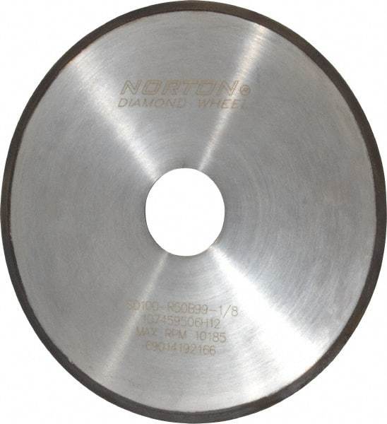 Norton - 6" Diam x 1-1/4" Hole, 100 Grit Surface Grinding Wheel - Diamond, Type 1A1R, Coarse Grade - All Tool & Supply