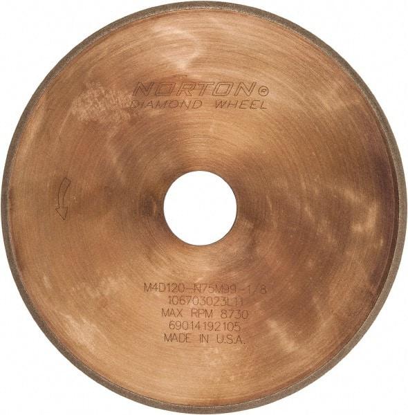 Norton - 7" Diam x 1-1/4" Hole, 120 Grit Surface Grinding Wheel - Diamond, Type 1A1R, Coarse Grade - All Tool & Supply