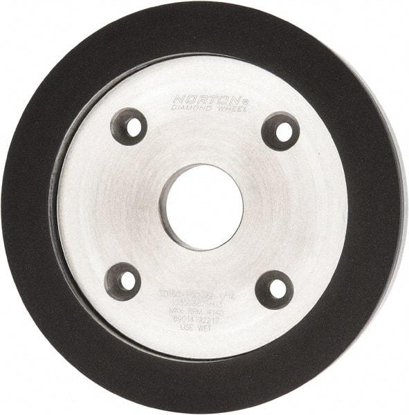 Norton - 6" Diam, 1-1/4" Hole Size, 3/4" Overall Thickness, 150 Grit, Type 6 Tool & Cutter Grinding Wheel - Very Fine Grade, Diamond, P Hardness, Vitrified Bond - All Tool & Supply