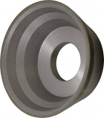 Norton - 3-3/4" Diam, 1-1/4" Hole Size, 1-1/2" Overall Thickness, 100 Grit, Type 11 Tool & Cutter Grinding Wheel - Fine Grade, Diamond, Resinoid Bond - All Tool & Supply