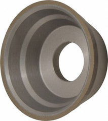 Norton - 3-3/4" Diam, 1-1/4" Hole Size, 1-1/2" Overall Thickness, 100 Grit, Type 11 Tool & Cutter Grinding Wheel - Fine Grade, Diamond, Resinoid Bond - All Tool & Supply