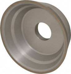 Norton - 5" Diam, 1-1/4" Hole Size, 1-3/4" Overall Thickness, 100 Grit, Type 11 Tool & Cutter Grinding Wheel - Fine Grade, Diamond, Resinoid Bond - All Tool & Supply