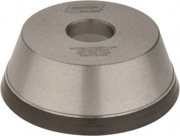 Norton - 5" Diam, 1-1/4" Hole Size, 1-3/4" Overall Thickness, 120 Grit, Type 11 Tool & Cutter Grinding Wheel - Fine Grade, Diamond, Resinoid Bond - All Tool & Supply