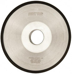 Norton - 6" Diam, 1-1/4" Hole Size, 1" Overall Thickness, 180 Grit, Type 12 Tool & Cutter Grinding Wheel - Very Fine Grade, Diamond, Resinoid Bond - All Tool & Supply