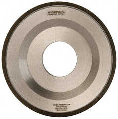 Norton - 4" Diam, 1-1/4" Hole Size, 1/2" Overall Thickness, 180 Grit, Type 12 Tool & Cutter Grinding Wheel - Very Fine Grade, Diamond, Resinoid Bond - All Tool & Supply