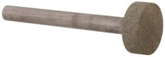 Norton - 3/4" Head Diam x 1/4" Head Thickness CBN Grinding Pin - 1/4" Shank Diam x 2-1/4" Shank Length, Fine Grade, 100 Grit - All Tool & Supply