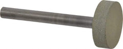 Norton - 1" Head Diam x 1/4" Head Thickness CBN Grinding Pin - 1/4" Shank Diam x 2-1/4" Shank Length, Fine Grade, 100 Grit - All Tool & Supply