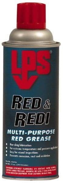 LPS - 11 oz Aerosol General Purpose Grease - Red, 450°F Max Temp, NLGIG 2, - All Tool & Supply