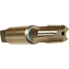 Emuge - 1 - 11-1/2 NPT, 5 Flutes, Bright Finish, Cobalt, Interrupted Thread Pipe Tap - 3-3/4 Inch Overall Length, 1-1/8 Inch Shank Diameter, 1-3/4 Inch Thread Length, 0.84 Inch Square Size, Modified Bottoming Chamfer, Series KEG - All Tool & Supply