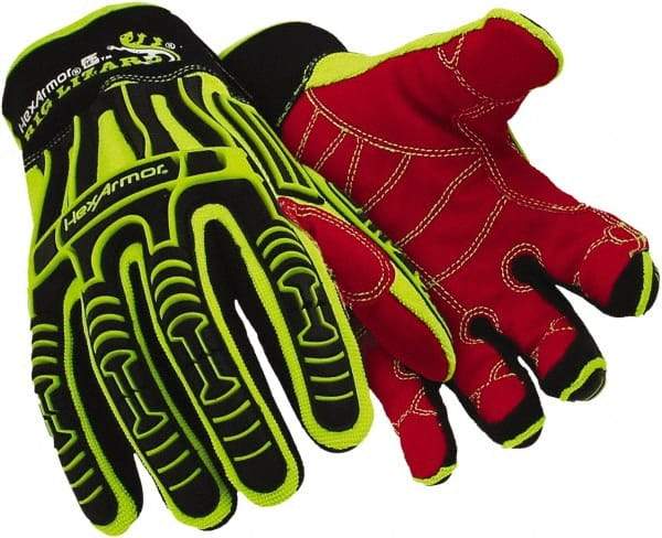 HexArmor - Size 2XL (11), ANSI Cut Lvl A3, Puncture Lvl 3, HPPE Fiber Cut & Puncture Resistant Gloves - 11" Long, Hi-Vis Lime, Paired - All Tool & Supply