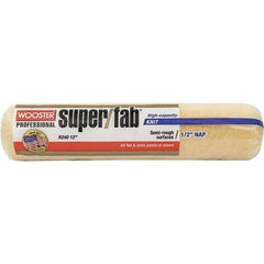 Wooster Brush - 1/2" Nap, 12" Wide Paint Roller - Semi-Rough Texture, Synthetic Knit - All Tool & Supply