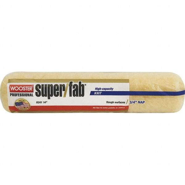 Wooster Brush - 3/4" Nap, 14" Wide Paint Roller - Semi-Rough to Rough Texture, Synthetic Knit - All Tool & Supply