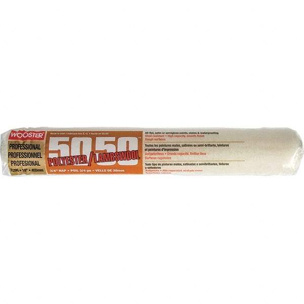 Wooster Brush - 3/4" Nap, 18" Wide Paint Roller - Semi-Rough to Rough Texture, Wool/Poly Blend - All Tool & Supply