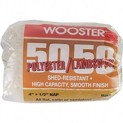 Wooster Brush - 1/2" Nap, 4" Wide Paint Roller - Semi-Rough Texture, Wool/Poly Blend - All Tool & Supply