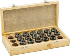 Parlec - 17 Piece, 4mm to 20mm Capacity, ER Collet Set - 0.0002" TIR, Series ER32 - Exact Industrial Supply