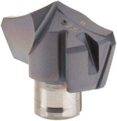 Iscar - Series HCP-IQ, 17.5mm Diam Grade IC908 Replaceable Drill Tip - Carbide, TiAlN/TiN Finish, 17 Seat Size - All Tool & Supply